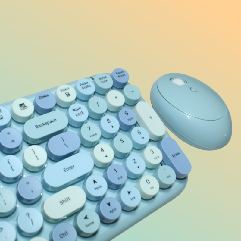 Limited Edition Pastel Blue Keyboard Mouse Combo 4