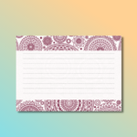 Cute Colorful Henna Doodle Flower Design Notebook Diary Bookmark Sticky Pads Notepads 27 1