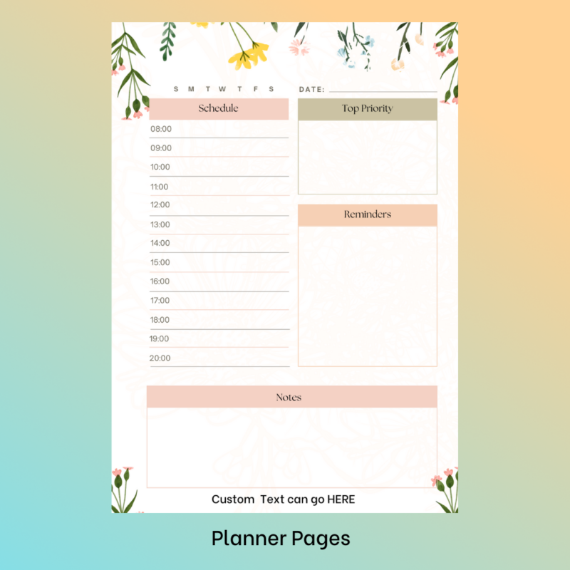 Cute Colorful Henna Doodle Flower Design Notebook Diary Bookmark Sticky Pads Notepads 45