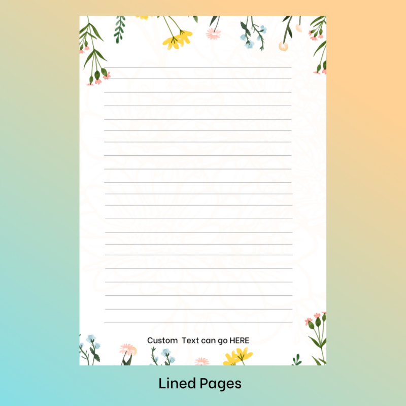 Cute Colorful Henna Doodle Flower Design Notebook Diary Bookmark Sticky Pads Notepads 24