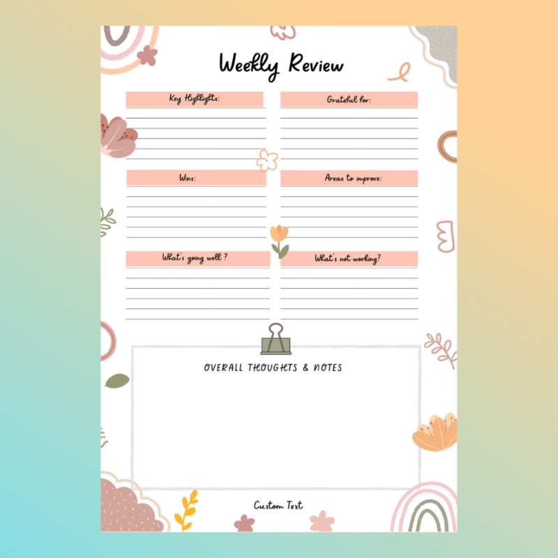 Personalised Custom Student Journal Planner Weekly Diary Academic 14