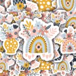 Motivational self care stickers with uplifting affirmations for notebooks