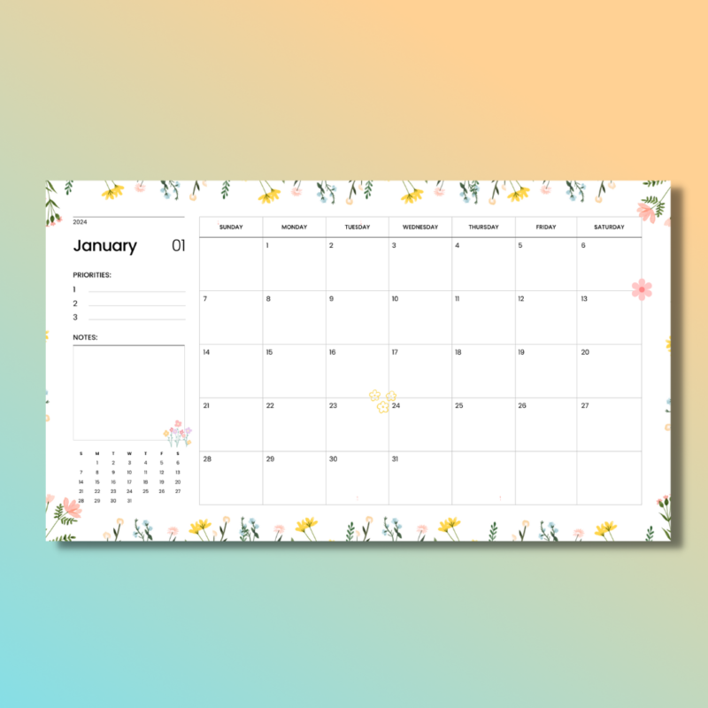Custom Desk Planner Desk Calendar Personalised Desk Pad (1)