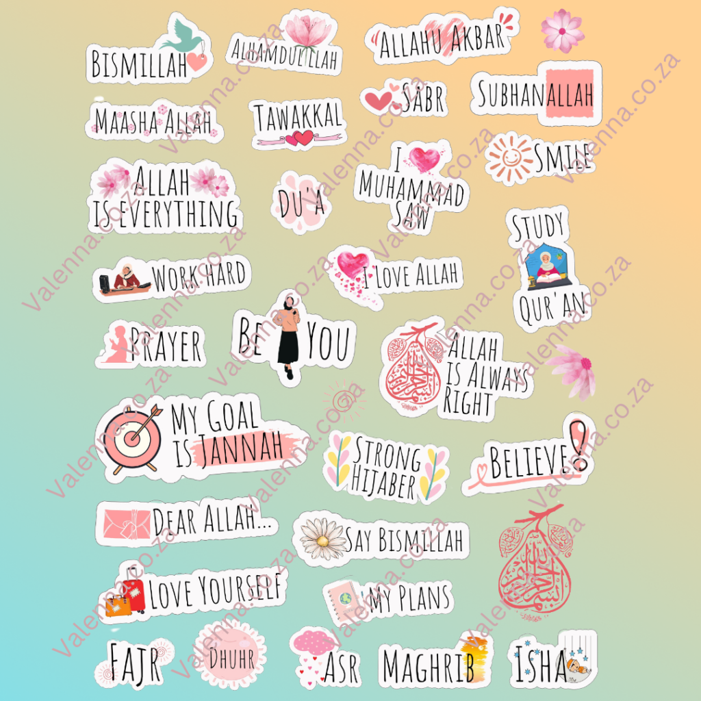 Yasmira Islamic Muslim Planner Stickers - Valenna