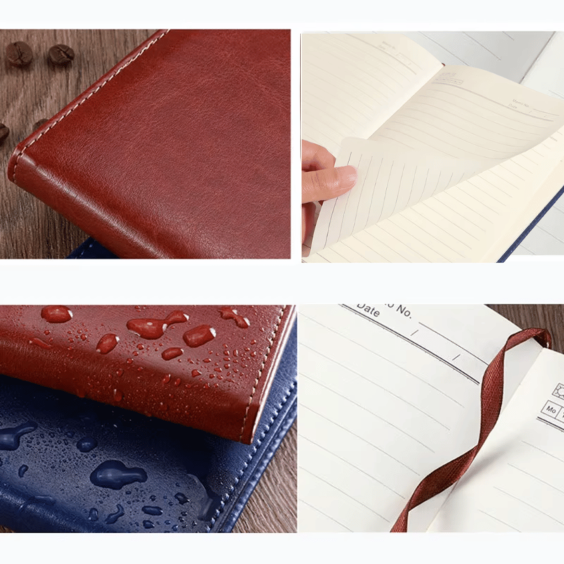 Custom Personalised Leather Notebooks PU Diaries Faux Custom Notebook Planner (7)