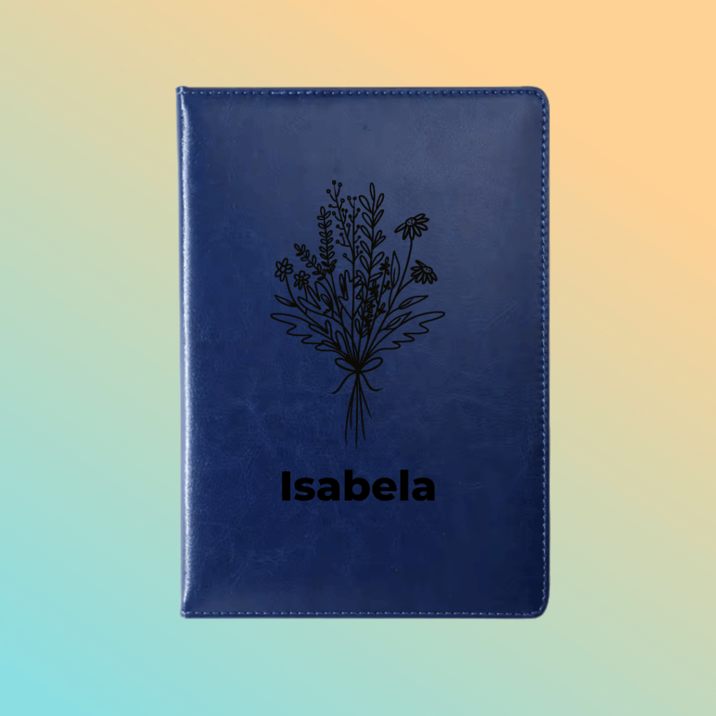 Custom Name Notebook for Women – Personalized Faux Leather Journal ...