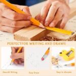 Yellow HB Pencils with Rubber Tip 200 B0DXC5ZXLC 4