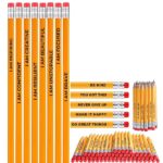 Yellow Inspirational HB Pencils with Motivational Quotes 10 B0DXC5DWHN
