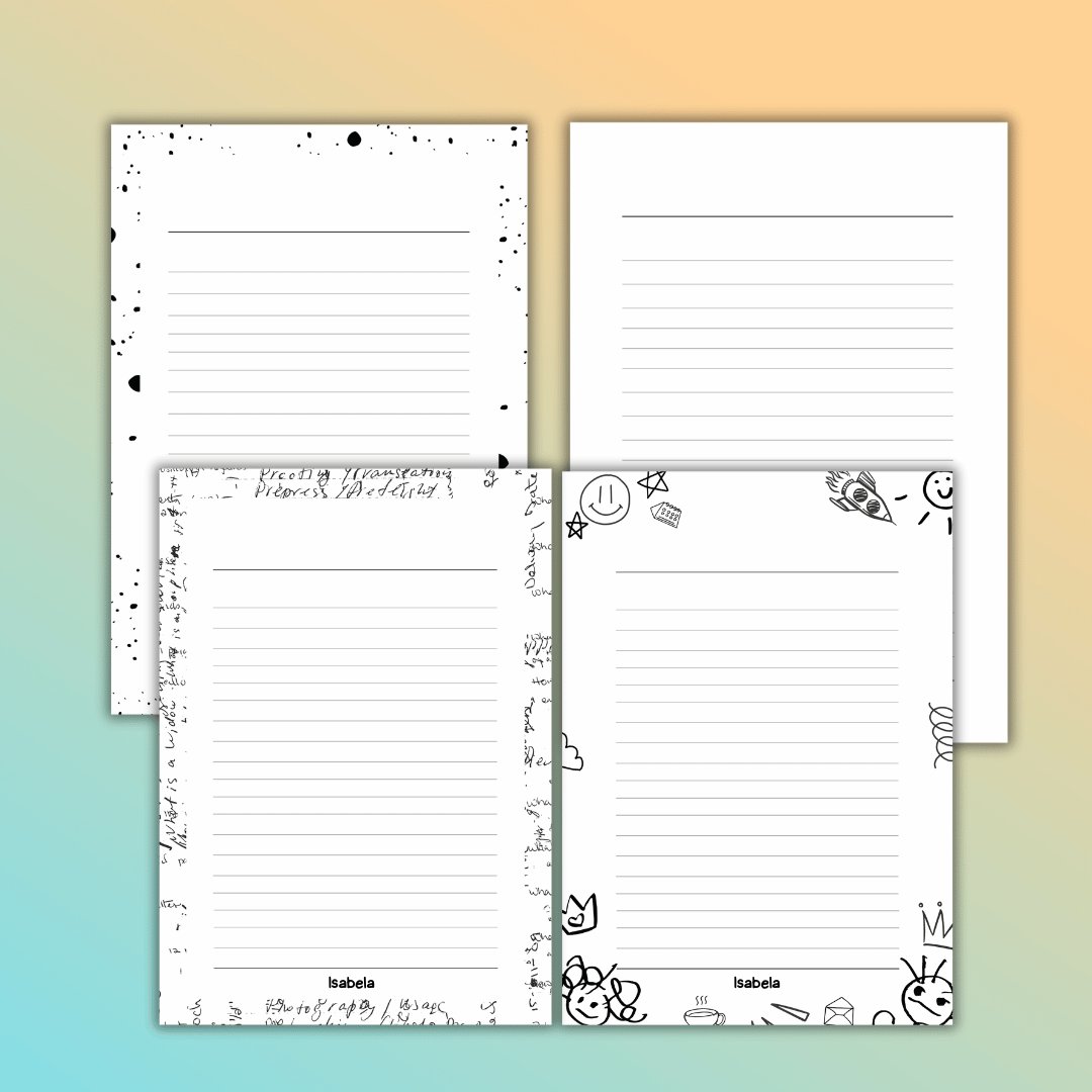 Personalized Notepads Combo – Minimalist Custom Writing Notepads and ...
