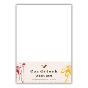 White Cardstock A4 350gsm 50 Pack Coated Cardstock and Printable Board for Crafts and DIY Projects B0DZ6YJQBG