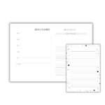 Weekly To Do List Notepad with Weekly Desk Planner A3 A5 Combo Undated Wire Bound Minimalist Design for Home Office Orga B0F1LRPWHT
