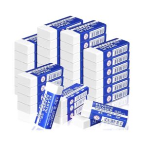 White Pencil Erasers of 15 Pack Large Rubers for School B0F2BZ4W4C