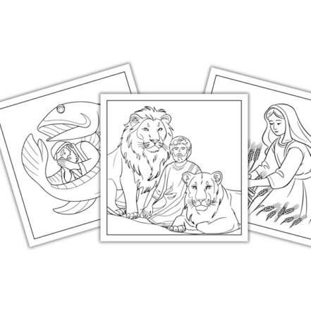 Bible Stories Coloring Book with Scripture Verses for Kids and Adults ...