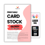 Glossy Cardstock for Laser Printers – Matte Cardstock for Inkjet Printers Heavyweight Printable Board for Invitations, Postcards, Gift Cards, and Business Cards (2)