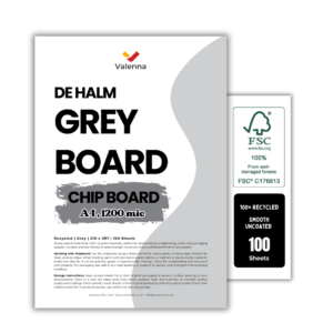 Grey Chipboard Sheets 1200mic – Notebook Covers Backing Board, 100% Recycled De Halm Card for Packaging, Crafts, and Scrapbooking (7)