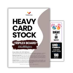 White Triplex Board 620gsm – 100 Pack Thick Cardstock for Notebook Covers (2)