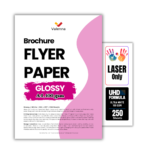 Blank Flyer Paper – 100gsm Glossy Double Sided Pamphlet Paper for Laser Printers Professional Flyers, Brochures, Catalogs, Menus, and Magazines