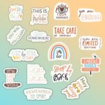 Self care journaling stickers with uplifting affirmations for stress relief (3)