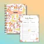 Personalized wire bound planner featuring custom text on a premium board cover, ideal for gifts (1)