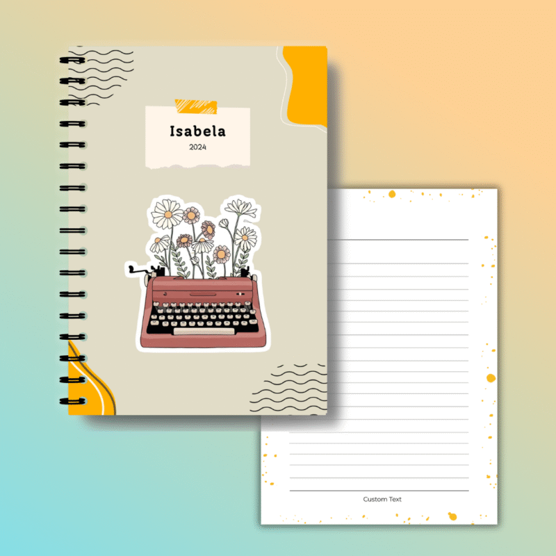 Personalized wire bound planner featuring custom text on a premium board cover, ideal for gifts (19) Personalized wire bound planner featuring custom text on a premium board cover, ideal for gifts (19)