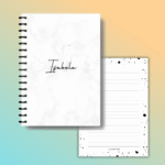 Personalized wire bound planner featuring custom text on a premium board cover, ideal for gifts (20)