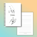 Personalized wire bound planner featuring custom text on a premium board cover, ideal for gifts (1)