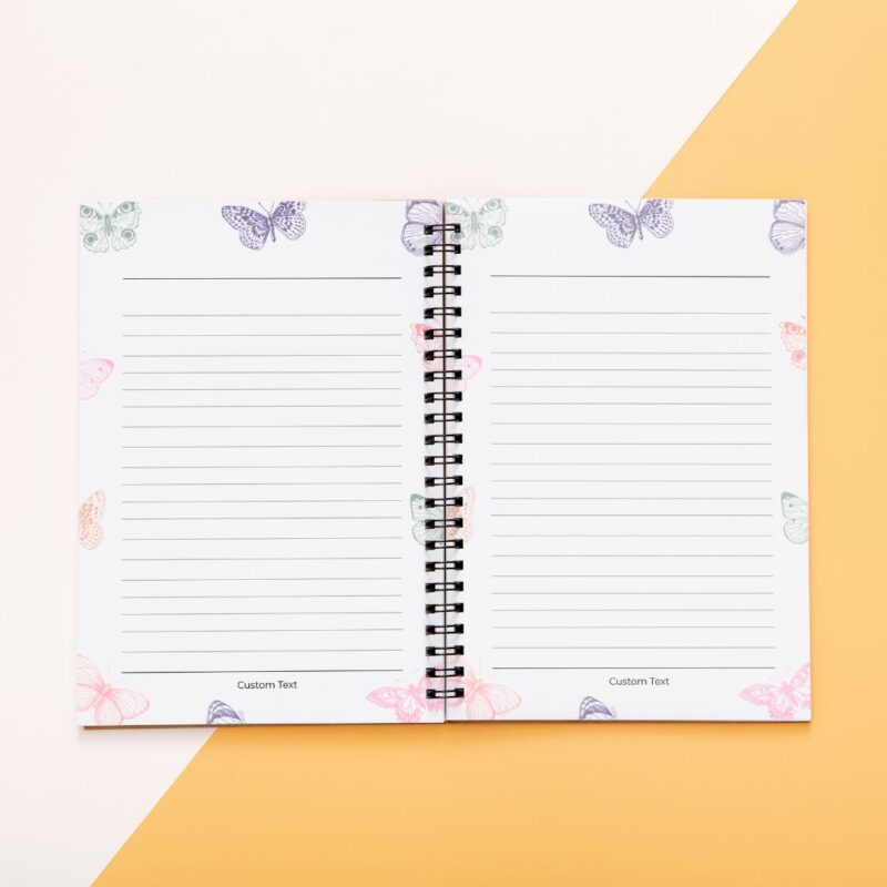 Personalized notebook gift set with floral design, ideal for birthdays or anniversaries with customised planners (2)