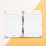 Personalized notebook gift set with floral design, ideal for birthdays or anniversaries with customised planners (4)