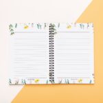 Personalized notebook gift set with floral design, ideal for birthdays or anniversaries with customised planners (8)