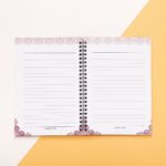 Personalized notebook gift set with floral design, ideal for birthdays or anniversaries with customised planners (10)
