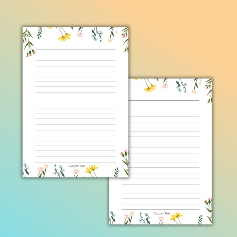 Personalized notebook gift set with floral design, ideal for birthdays or anniversaries with customised planners (15)