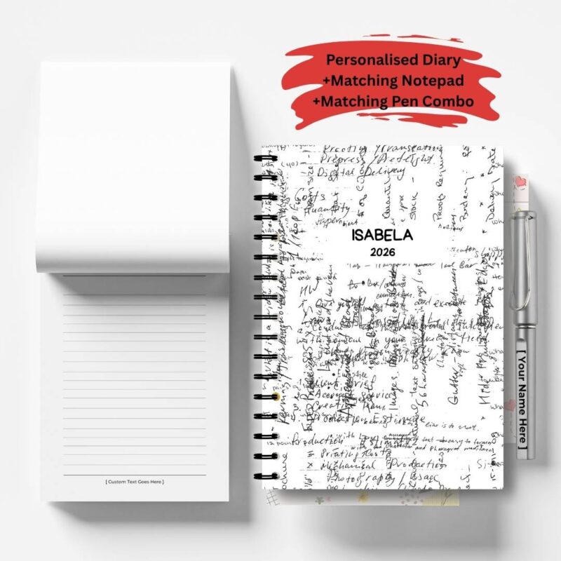 Personalised 2026 diary and custom 2026 calendar planner with daily pages for corporates and gifting (14)