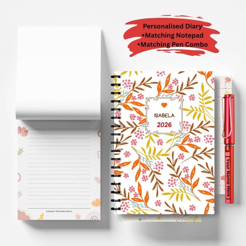 Personalised 2026 diary and custom 2026 calendar planner with daily pages for corporates and gifting (18)