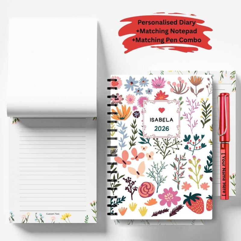 Personalised 2026 diary and custom 2026 calendar planner with daily pages for corporates and gifting (24)