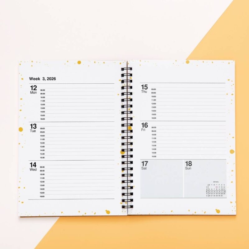 Personalised 2026 diary and custom 2026 calendar planner with daily pages for corporates and gifting (25)