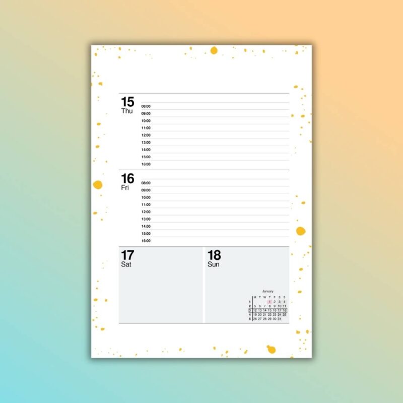 Personalised 2026 diary and custom 2026 calendar planner with daily pages for corporates and gifting (35)