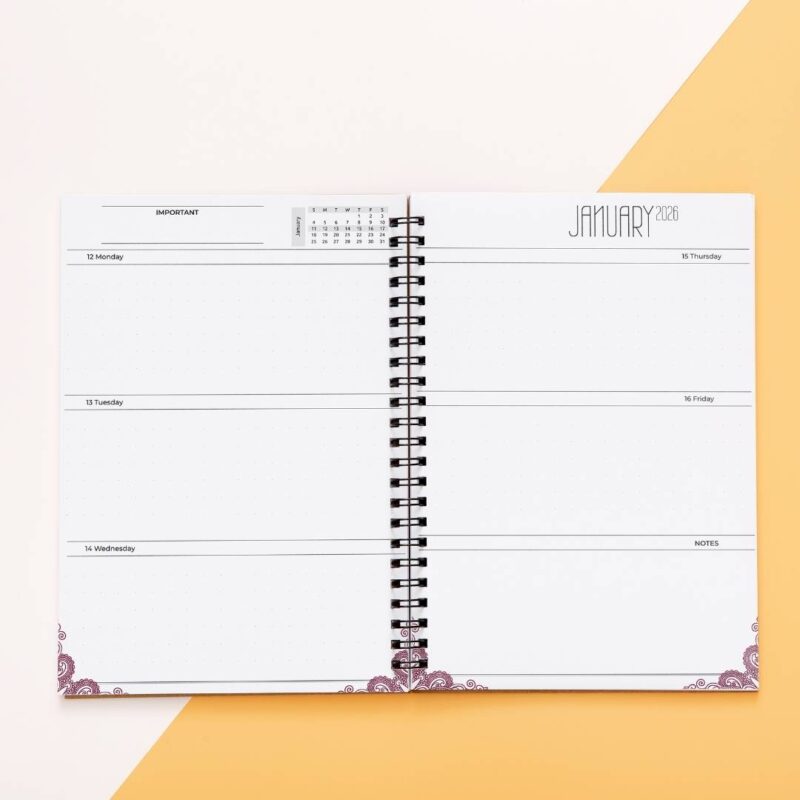 Personalised 2026 diary and custom 2026 calendar planner with daily pages for corporates and gifting (37)