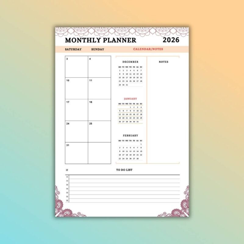 Personalised 2026 diary and custom 2026 calendar planner with daily pages for corporates and gifting (44)