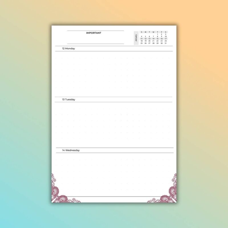 Personalised 2026 diary and custom 2026 calendar planner with daily pages for corporates and gifting (45)
