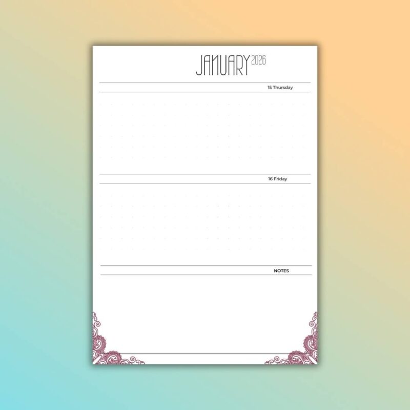 Personalised 2026 diary and custom 2026 calendar planner with daily pages for corporates and gifting (46)