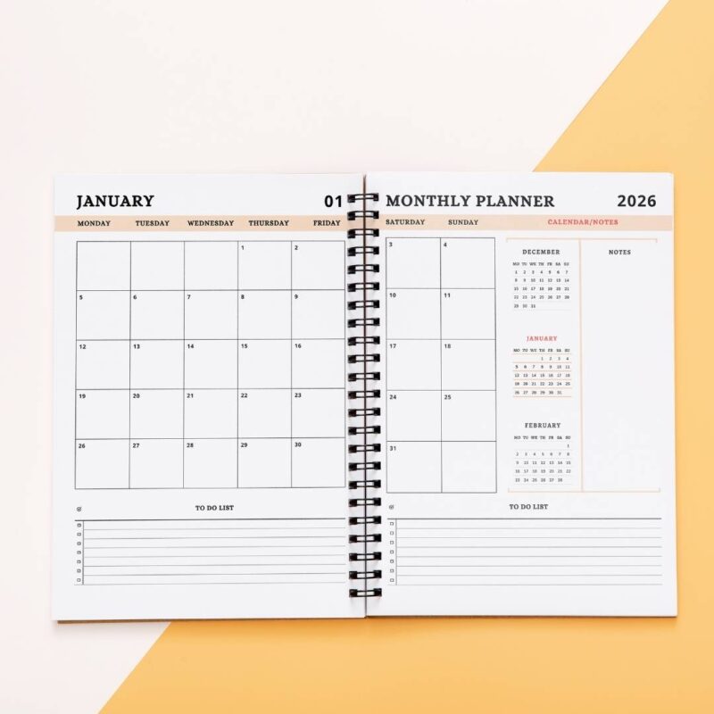 Personalised 2026 diary and custom 2026 calendar planner with daily pages for corporates and gifting (47)