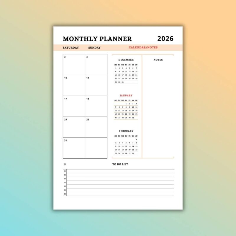 Personalised 2026 diary and custom 2026 calendar planner with daily pages for corporates and gifting (55)