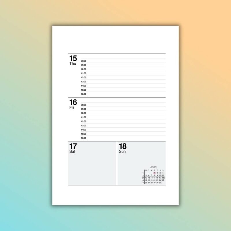 Personalised 2026 diary and custom 2026 calendar planner with daily pages for corporates and gifting (57)