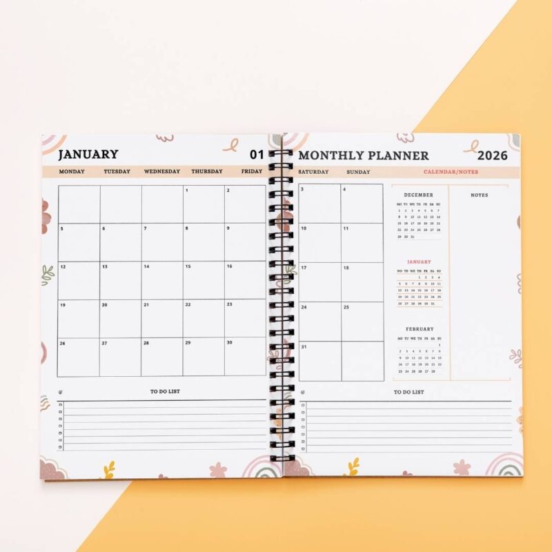 Personalised 2026 diary and custom 2026 calendar planner with daily pages for corporates and gifting (58)