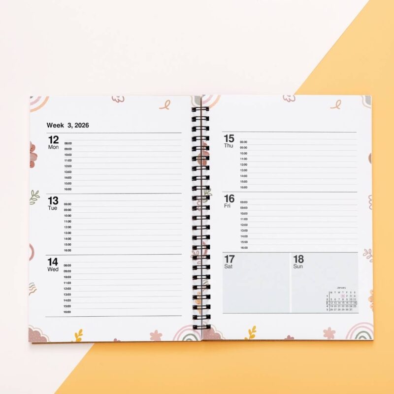 Personalised 2026 diary and custom 2026 calendar planner with daily pages for corporates and gifting (59)