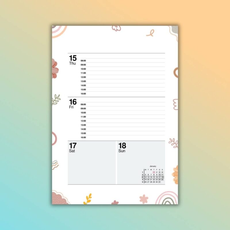 Personalised 2026 diary and custom 2026 calendar planner with daily pages for corporates and gifting (68)