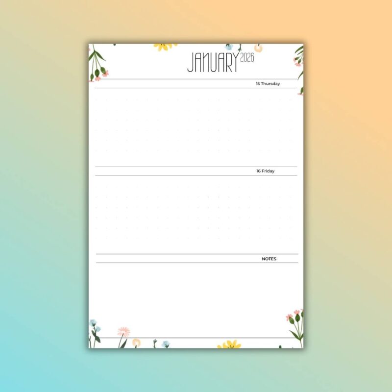 Personalised 2026 diary and custom 2026 calendar planner with daily pages for corporates and gifting (90)