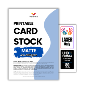 Glossy Cardstock for Laser Printers – Matte Cardstock for Inkjet Printers Heavyweight Printable Board for Invitations, Postcards, Gift Cards, and Business Cards (3)