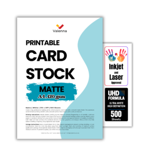 A4 White Cardstock 120gsm – 250 Pack Cartridge Paper for Inkjet and Laser Printers, Craft Paper for Flyers, Photos, Greeting Cards, Certificates, Scrapbooking, and DIY Events (2)