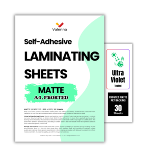 A4 Smooth Matte Self Laminating Sheets – Frosted Cold Lamination, Permanent Stick On Protective Film, No Machine Required (2)